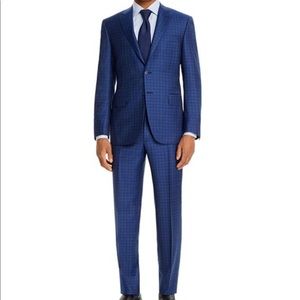 Designer CANALI Classic-Fit Wool Suit in Blue